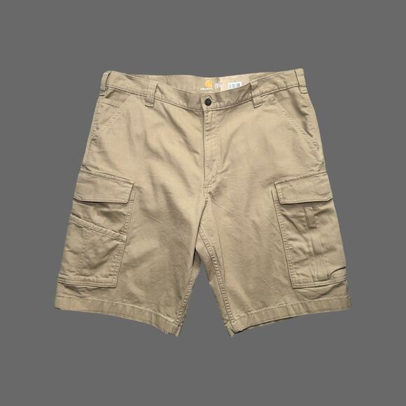 Carhartt Rugged Flex Rigby Cargo Short Relaxed Fit Size 38x11 NWT Brown/Khaki - Picture 1 of 8